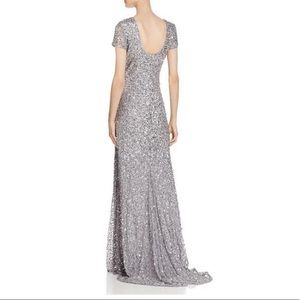 adrianna papell Silver sequence dress